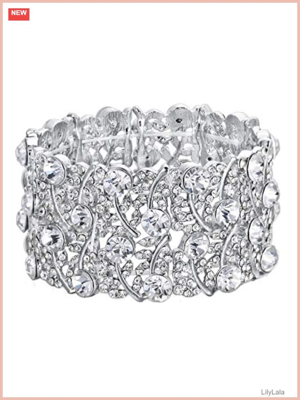 Austrian Crystal Tennis Stretch Bracelet Wedding Party
